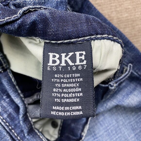 Bke Jeans Alec Men’s 30 Blue Straight Cotton Stretch Western Y2k Mens - Picture 8 of 16